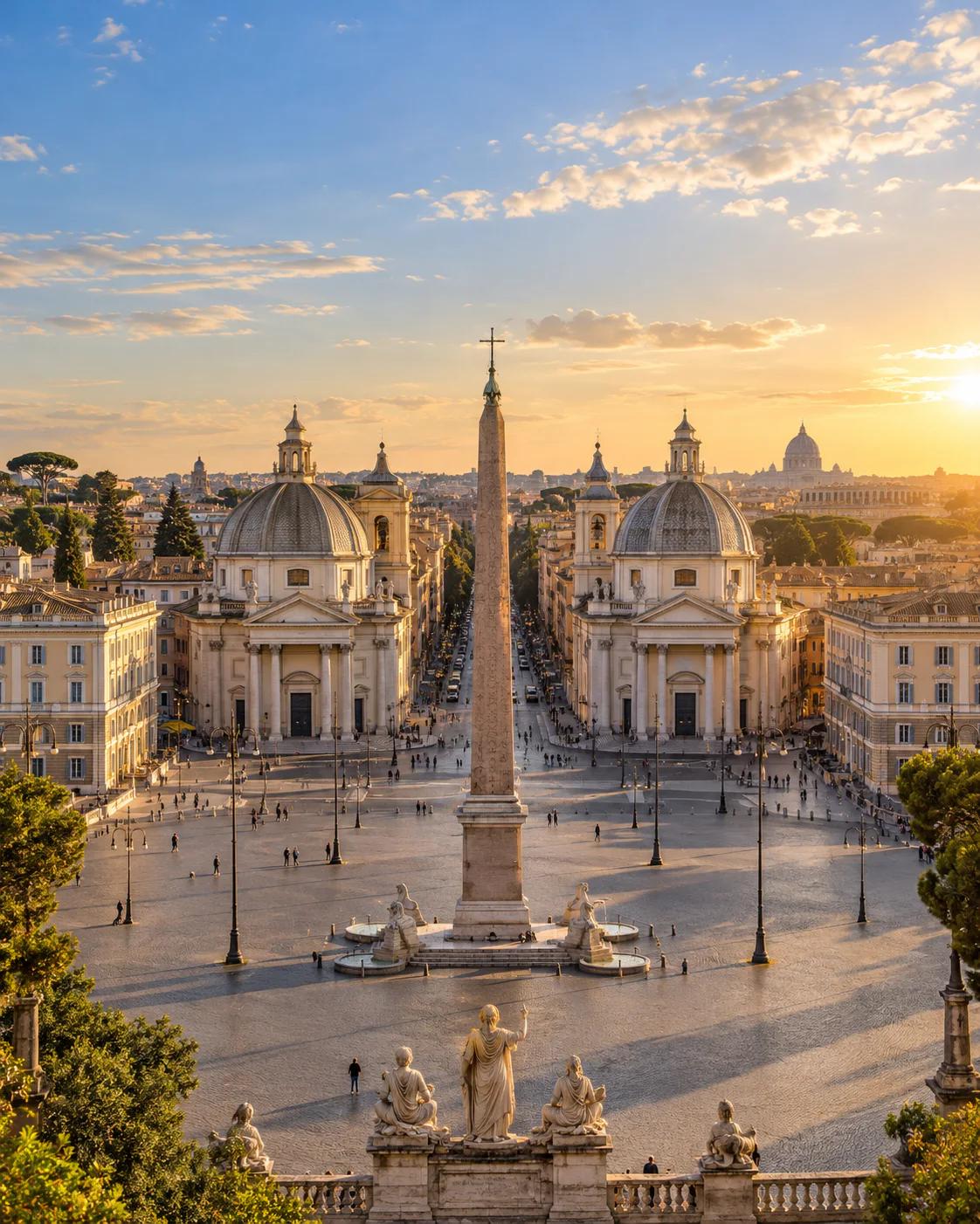 Piazza del Popolo, where Up Level's Rome campus began